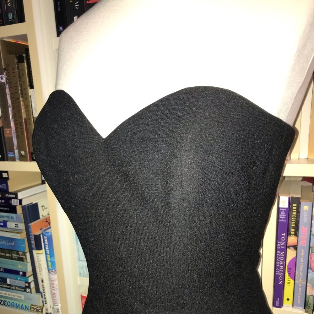 Vintage A.J. Bari Petites Black Sweetheart Strapless Dress - Picture 3 of 12